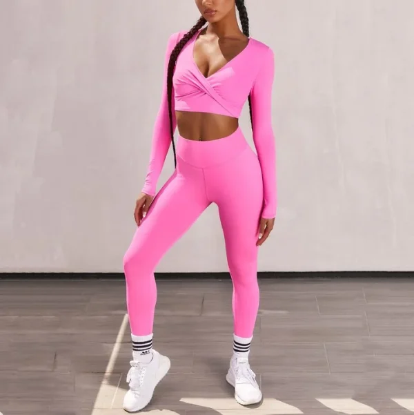 Long sleeved Trousers Yoga Workout Suit - Image 2