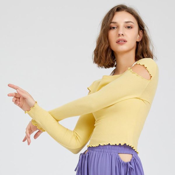 Sexy Slim Sports Long-sleeved High-waist Workout Clothes - Image 3
