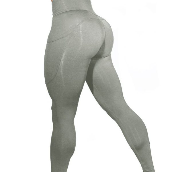 Black Sports Phone Pocket Leggings Hip High Waist Yoga