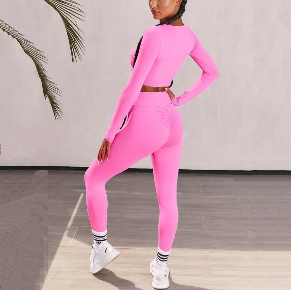 Long sleeved Trousers Yoga Workout Suit - Image 4