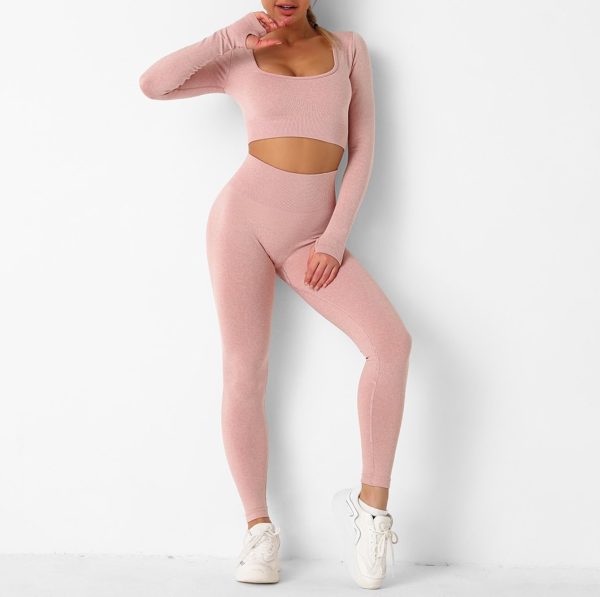 Purple Tight-fitting Yoga Suit Sexy Casual Running Sportwear For Women - Image 2
