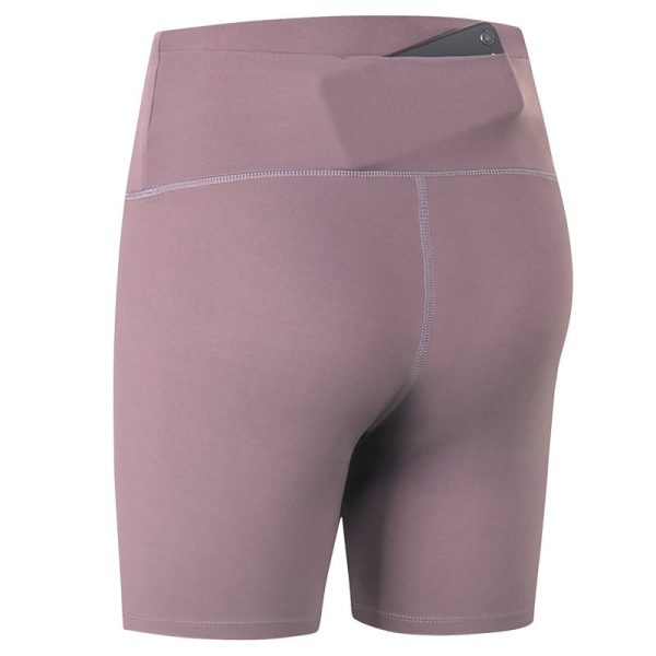 Purple Tight-fitting High-waist Fitness Shorts - Image 6