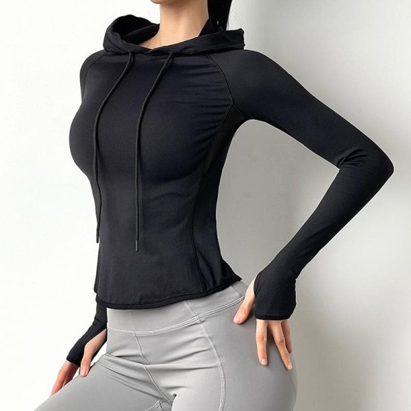 Fashion Sports Hoodie Tight-Fitting Stretch Breathable Yoga Wear - Image 3
