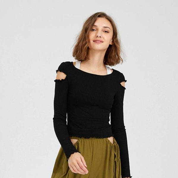 Sexy Slim Sports Long-sleeved High-waist Workout Clothes - Image 6