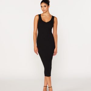 Ribbed Sweater-Knit Dress